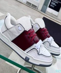 کتونی ولنتینو گاراوانی سفید زرشکی Valentino Garavani Open Skate White Crimson