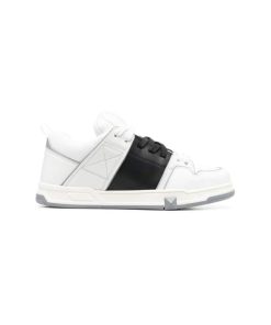 کتونی ولنتینو گاراوانی سفید مشکی Valentino Garavani Open Skate White Black