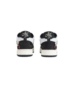 کتونی کالکسیتو ستاره ای مشکی سفید KAALIXTO Black Denim Star Sneakers