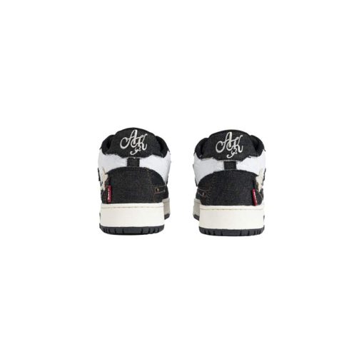 کتونی کالکسیتو ستاره ای مشکی سفید KAALIXTO Black Denim Star Sneakers