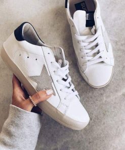 کتونی کژوال گلدن گوس سفید مشکی طوسی Golden Goose White Black Gray