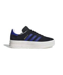 کفش آدیداس گزل لژدار مشکی آبی Adidas Gazelle Bold Black Lucid Blue