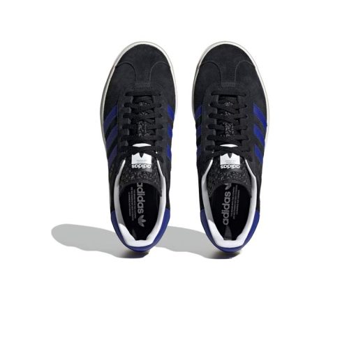 کفش آدیداس گزل لژدار مشکی آبی Adidas Gazelle Bold Black Lucid Blue