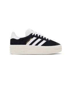کفش آدیداس گزل لژدار مشکی سفید Adidas Gazelle Bold Black White