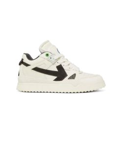 کفش آف وایت نیم ساق سفید مشکی Off White Sponge Mid White Black