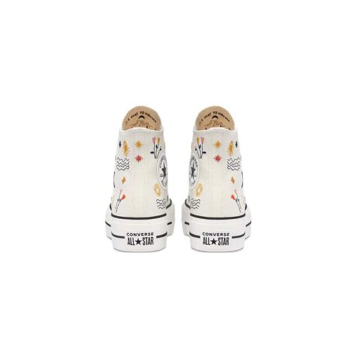 کفش ساقدار کانورس پلتفرم کرم مدل Converse Platform It’s Ok to wander Egret
