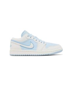 کفش نایک ایرجردن 1 ساق کوتاه سفید آبی یخی Nike Air Jordan 1 Low SE Reverse Ice Blue
