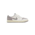 کفش نایک ایرجردن 1 ساق کوتاه سفید خاکستری Nike Air Jordan 1 Low OG Atmosphere Gray