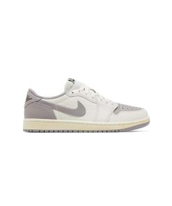 کفش نایک ایرجردن 1 ساق کوتاه سفید خاکستری Nike Air Jordan 1 Low OG Atmosphere Gray