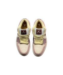 کفش نایک ایرجردن 1 ساق کوتاه صورتی زرشکی Nike Air Jordan 1 Low Dark Pony Smoky Mauve