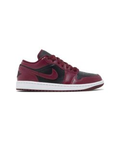 کفش نایک ایرجردن 1 ساق کوتاه مشکی زرشکی Nike Air Jordan 1 Low Dark Beetroot