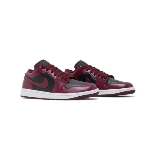 کفش نایک ایرجردن 1 ساق کوتاه مشکی زرشکی Nike Air Jordan 1 Low Dark Beetroot