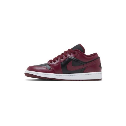 کفش نایک ایرجردن 1 ساق کوتاه مشکی زرشکی Nike Air Jordan 1 Low Dark Beetroot