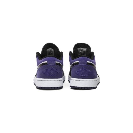 کفش نایک ایرجردن 1 ساق کوتاه مشکی سفید بنفش Nike Air Jordan 1 Low Court Purple