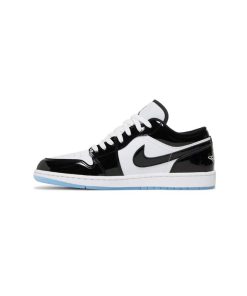 کفش نایک ایرجردن 1 ساق کوتاه مشکی سفید ورنی Nike Air Jordan 1 Low SE Concord