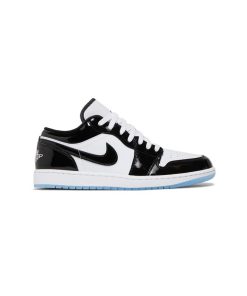 کفش نایک ایرجردن 1 ساق کوتاه مشکی سفید ورنی Nike Air Jordan 1 Low SE Concord