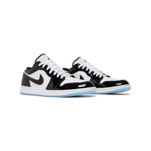 کفش نایک ایرجردن 1 ساق کوتاه مشکی سفید ورنی Nike Air Jordan 1 Low SE Concord