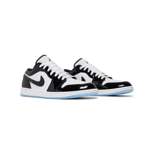 کفش نایک ایرجردن 1 ساق کوتاه مشکی سفید ورنی Nike Air Jordan 1 Low SE Concord