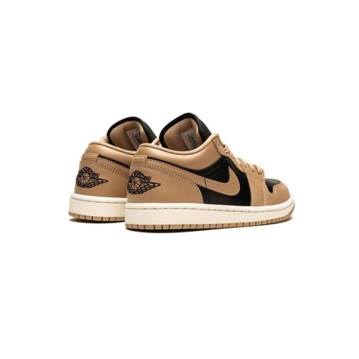 کفش نایک ایرجردن 1 ساق کوتاه نسکافه ای مشکی Nike Air Jordan 1 Low Desert Black