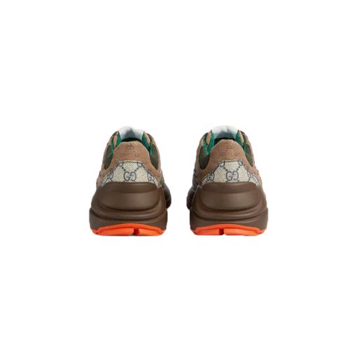 کفش گوچی زنانه قهوه ای نارنجی مدل Gucci GG Rhyton Brown Orange