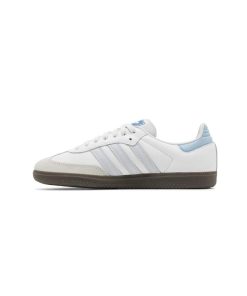 کتونى آدیداس سامبا سفید آبی آسمانی  Adidas Samba OG White Halo Blue