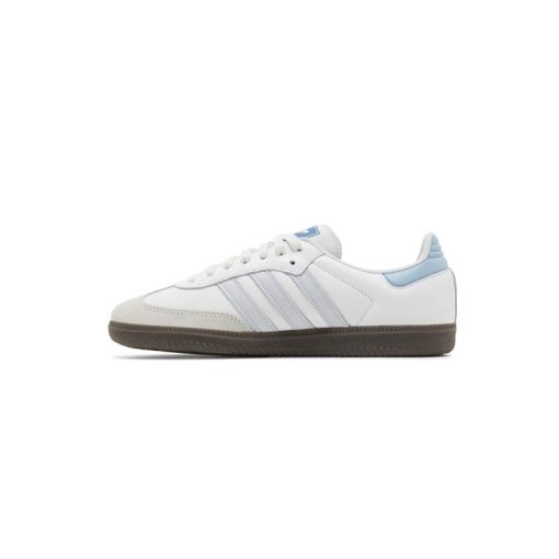 کتونى آدیداس سامبا سفید آبی آسمانی Adidas Samba OG White Halo Blue