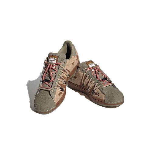 کتونی آدیداس سوپراستار قهوه ای زیتونی Adidas SuperStar Melting Sadness