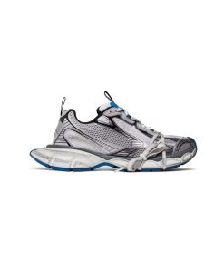 کتونی بالنسیاگا 3 ایکس لارج سفید نقره ای آبی Balenciaga 3xl Worn-Out Grey Blue