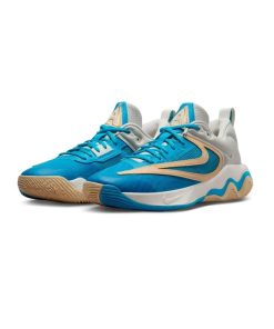 کتونی بسکتبال و والیبال نایکی یانیس 3 کرم آبی Nike Giannis Immortality 3 Nigeria x Greece