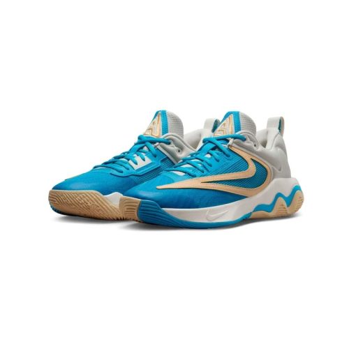 کتونی بسکتبال و والیبال نایکی یانیس 3 کرم آبی Nike Giannis Immortality 3 Nigeria x Greece