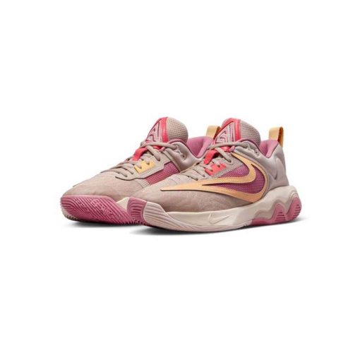 کتونی بسکتبال و والیبال نایکی یانیس 3 کرم صورتی Nike Giannis Immortality 3 Fossil Stone Desert Berry