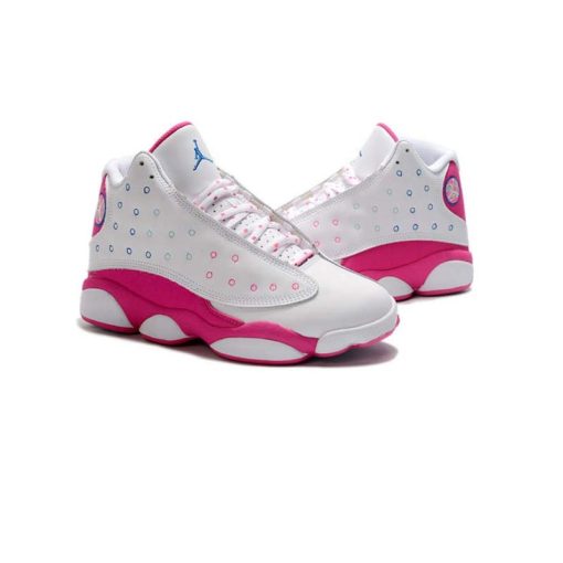 کتونی نایک ایرجردن 13 سفید صورتی Nike Air Jordan 13 Retro White Pink