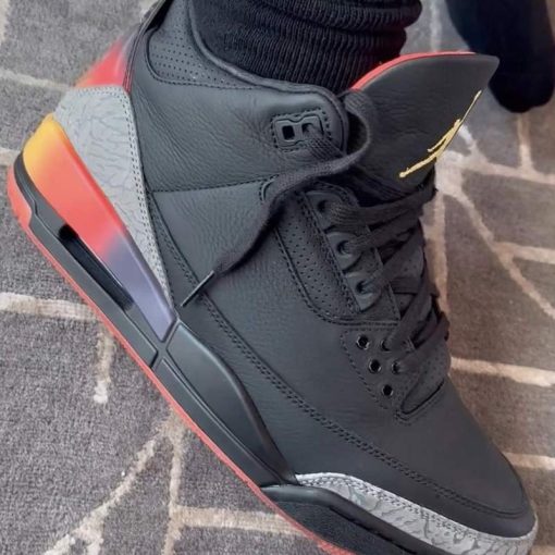 کتونی نایک ایرجردن 3 بالوین مشکی Nike Air Jordan 3 Balvin Black