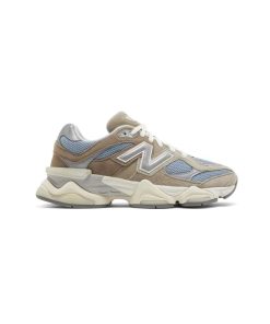 کتونی نیوبالانس 9060 کرم قهوه ای آبی New Balance 9060 Cherry Blossom Pack Mushroom