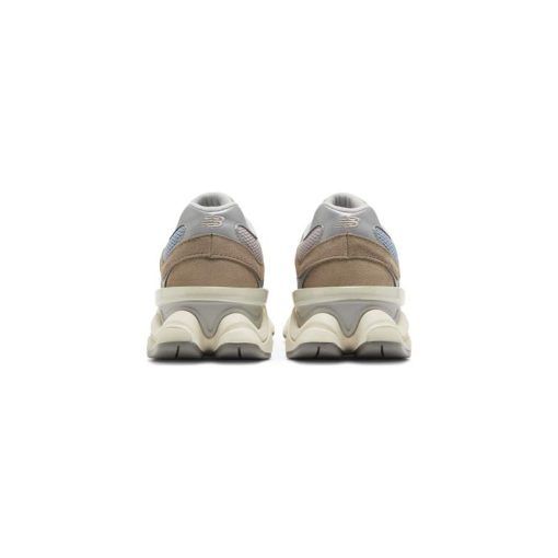 کتونی نیوبالانس 9060 کرم قهوه ای آبی New Balance 9060 Cherry Blossom Pack Mushroom