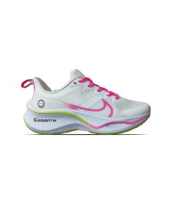 کتونی پیاده روی نایک زوم ایکس لبخند سفید صورتی سبز Nike Running Air Zoom Smile White Pink Green