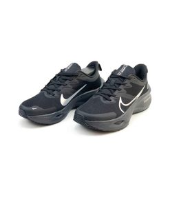 کتونی پیاده روی نایک زوم ایکس لبخند مشکی لوگو سفید Nike Running Air Zoom Smile Black White Logo