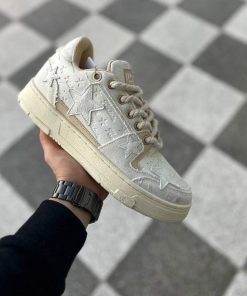 کتونی کالکسیتو ستاره ای کرم KAALIXTO Beige Denim Star Sneakers
