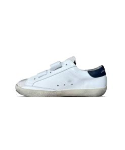 کتونی کژوال گلدن گوس چسبی سفید سورمه ای Golden Goose Superstar White Navy Blue