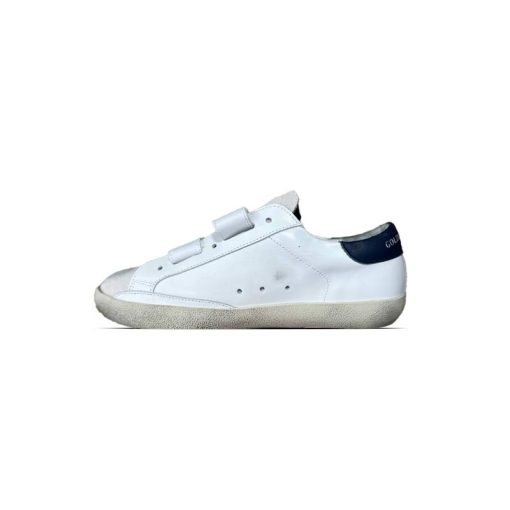 کتونی کژوال گلدن گوس چسبی سفید سورمه ای Golden Goose Superstar White Navy Blue