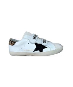 کتونی کژوال گلدن گوس چسبی سفید پلنگی Golden Goose Superstar White Brown Leopard