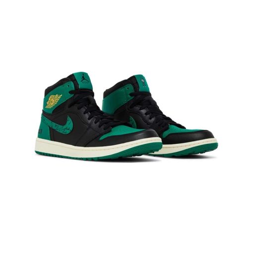 کفش نایک ایرجردن 1 ساق بلند مشکی سبز گلف Nike Air Jordan 1 High Eastside Golf 1961