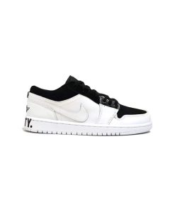 کفش نایک ایرجردن 1 ساق کوتاه سفید مشکی ایکوالیتی Nike Air Jordan 1 Low Equality
