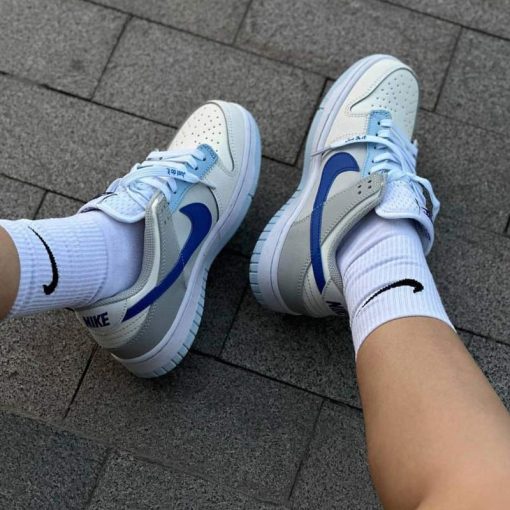 کفش کژوال نایک اس بی دانک طوسی آبی Nike Sb Dunk Low Ivory Hyper Royal