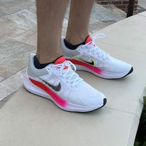 کتونی تنیس نایک وینفلو 8 سفید صورتی Nike Winflo 8 Feminino