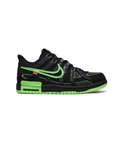 کتونی رابر دانک آفوایت مشکی سبز Nike Air Rubber Dunk Off White Green Strike