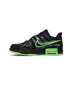 کتونی رابر دانک آفوایت مشکی سبز Nike Air Rubber Dunk Off White Green Strike
