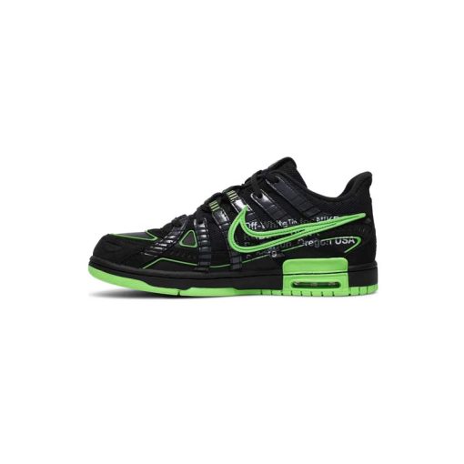 کتونی رابر دانک آفوایت مشکی سبز Nike Air Rubber Dunk Off White Green Strike