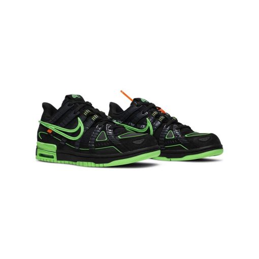 کتونی رابر دانک آفوایت مشکی سبز Nike Air Rubber Dunk Off White Green Strike