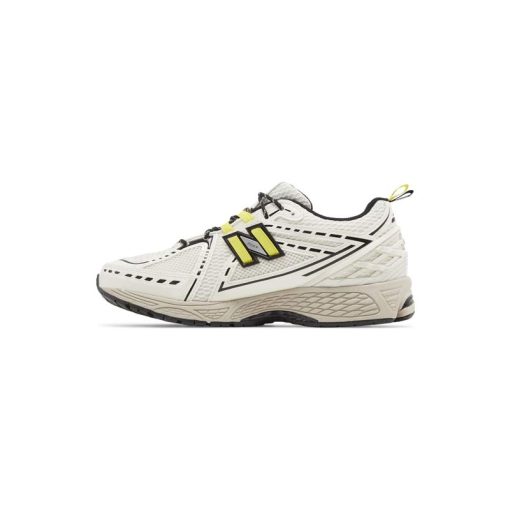 کتونی رانینگ نیوبالانس 1906R کرم مشکی زرد New Balance 1906R GANNI Egret